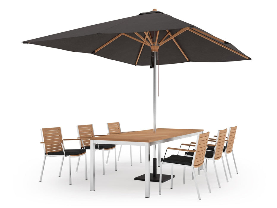 NewAge | Monterey 6 Seater Dining Set with 96 in. Table with Umbrella