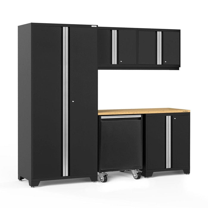 NewAge Pro Series 6 Piece Cabinet Set With Base, Wall Cabinet, Locker and Utility Cart