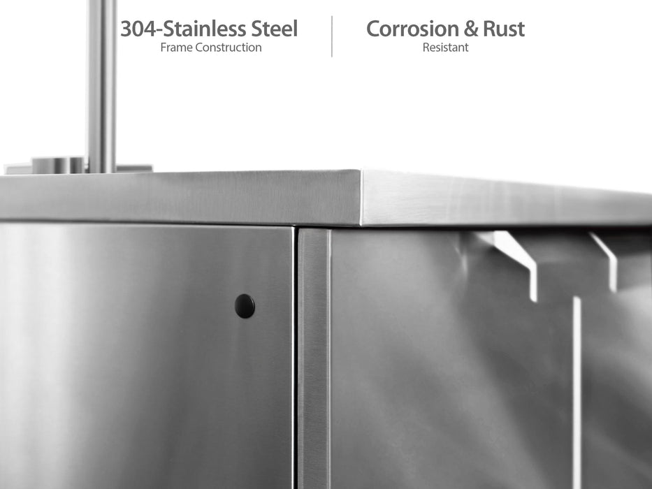 NewAge | Outdoor Kitchen Stainless Steel Sink Cabinet