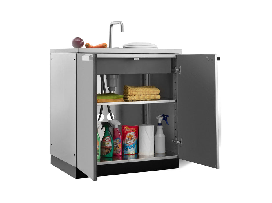 NewAge | Outdoor Kitchen Stainless Steel Sink Cabinet