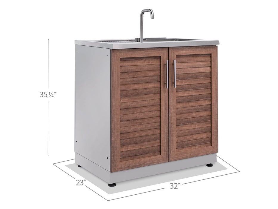 NewAge | Outdoor Kitchen Stainless Steel Sink Cabinet