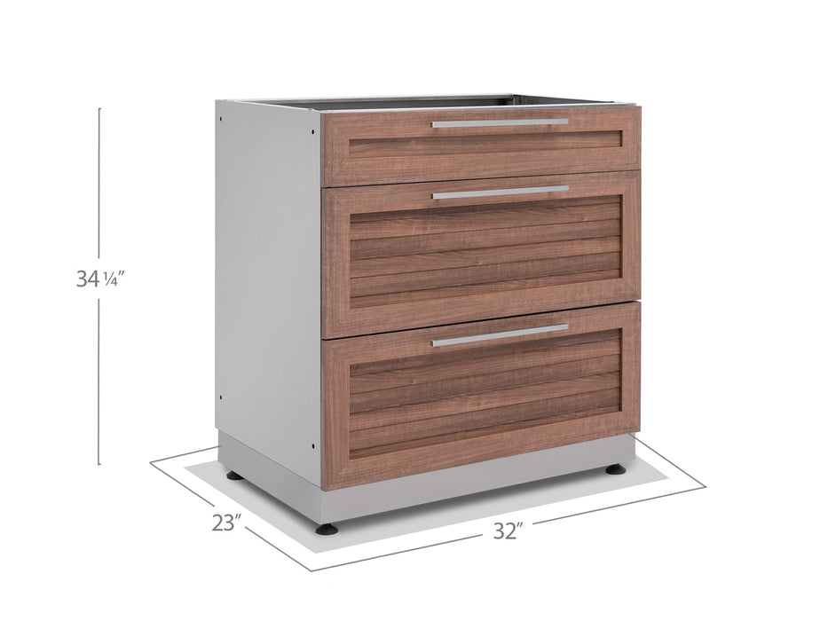 NewAge | Outdoor Kitchen Stainless Steel 3-Drawer Cabinet