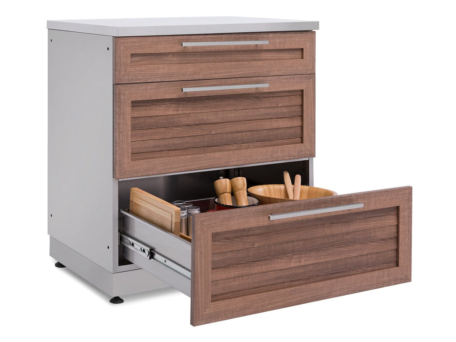 NewAge | Outdoor Kitchen Stainless Steel 3-Drawer Cabinet