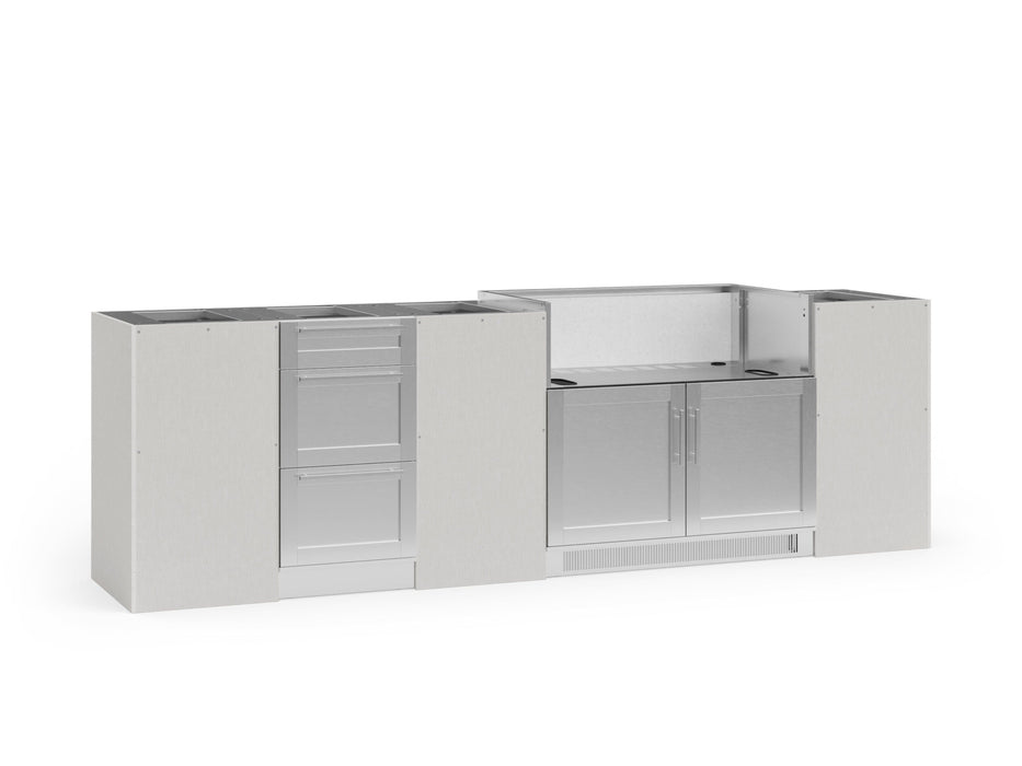 NewAge | Outdoor Kitchen Signature Series 6 Piece Cabinet Set with 3 Drawer and Grill Cabinet