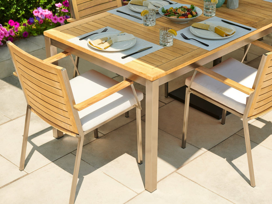 NewAge | Monterey 4 Seater Dining Set with 72 in. Table and Umbrella