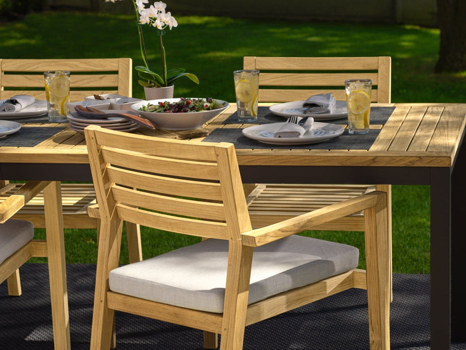 NewAge | Rhodes 4 Seater Dining Set with 72 in. Table and Umbrella