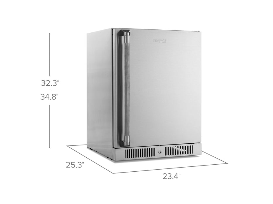 NewAge | 24 in. Under-Counter Fridge with Stainless Steel Door