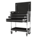 Dark Slate Gray Homak 34" Professional 3 Drawer Service Cart