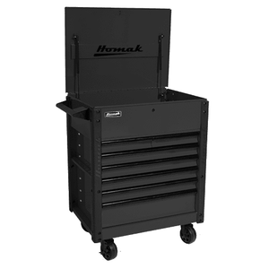 Dark Slate Gray Homak 35" Pro Series 7 Drawer Slide Top Service Cart