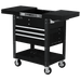 Black Homak 35" Pro Series 4 Drawer Slide Top Service Cart