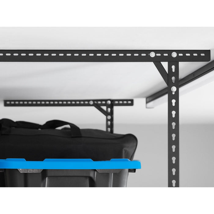NewAge VersaRac Pro 4 ft. x 8 ft. Height-Adjustable Overhead Rack in Black
