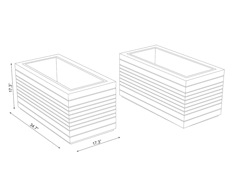 NewAge | Rhodes Rectangular Planter (Set of 2)