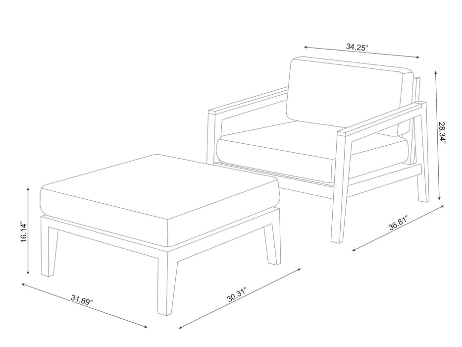 NewAge | Lakeside Chat Chair with Ottoman