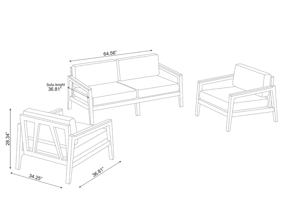 NewAge | Lakeside 4 Seater Chat Set