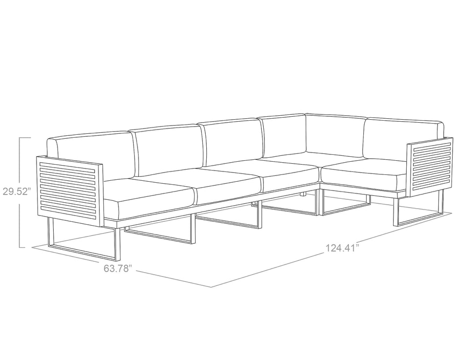 NewAge | Monterey 5 Seater Sectional Sofa