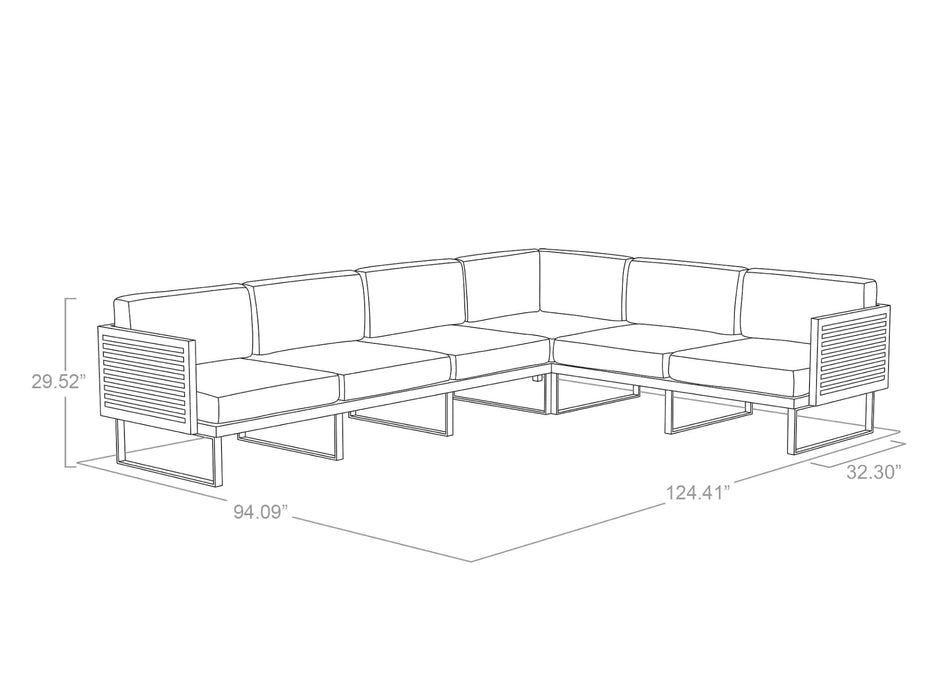 NewAge | Monterey 6 Seater Sectional Sofa