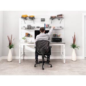 NewAge 120 SQ. FT. PVC Slatwall with 40-Piece Accessory Kit-