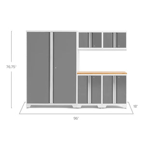 NewAge Bold Series 6 Piece Cabinet Set With Base, Wall Cabinets and 48 in. RTA Locker-