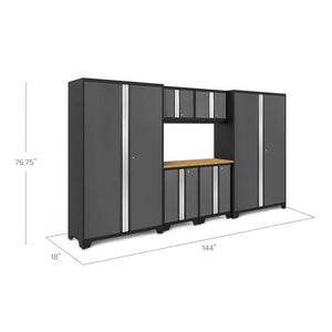 NewAge Bold Series 7 Piece Cabinet Set With 48 in. RTA Locker-Dimensions