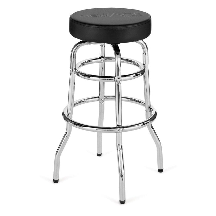 NewAge Garage Stool-Sturdy chrome base