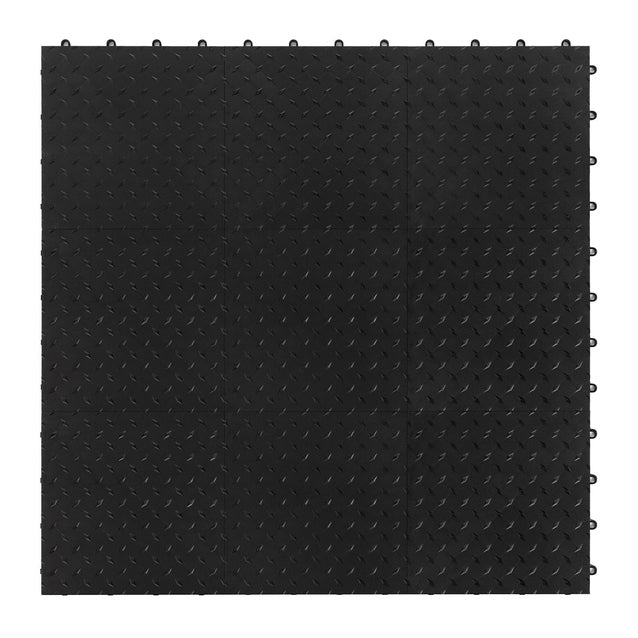 NewAge Polypropylene Garage Flooring Tiles (48-Pack)- Diamond Substructure for optimal stability and durability