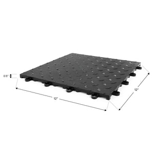 NewAge Polypropylene Garage Flooring Tiles (48-Pack)- Dimensions
