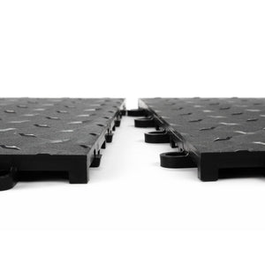 NewAge Polypropylene Garage Flooring Tiles (48-Pack) - Four PowerLocks per side for ease of installation.