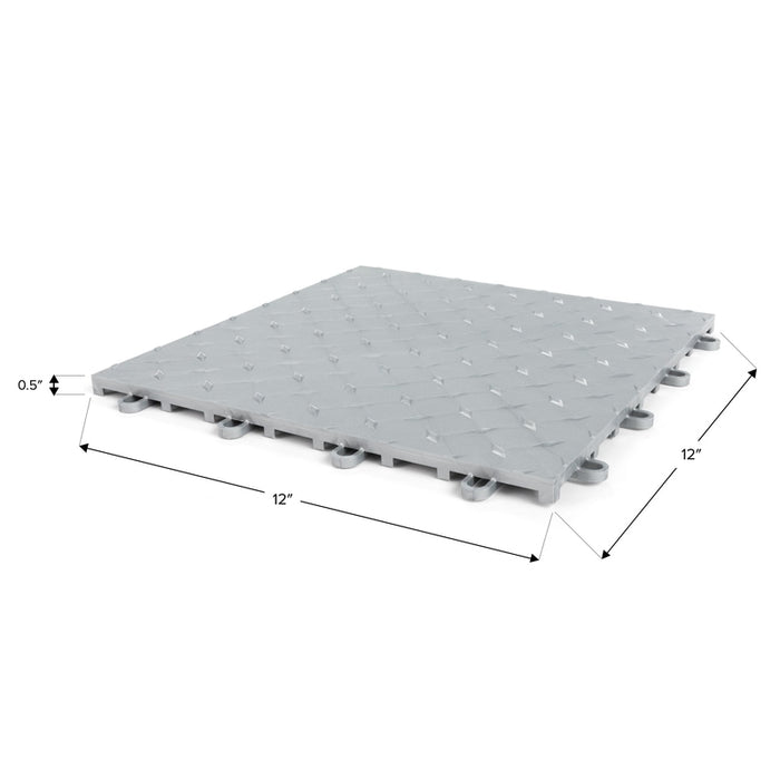 NewAge Polypropylene Garage Flooring Tiles (48-Pack) Dimensions