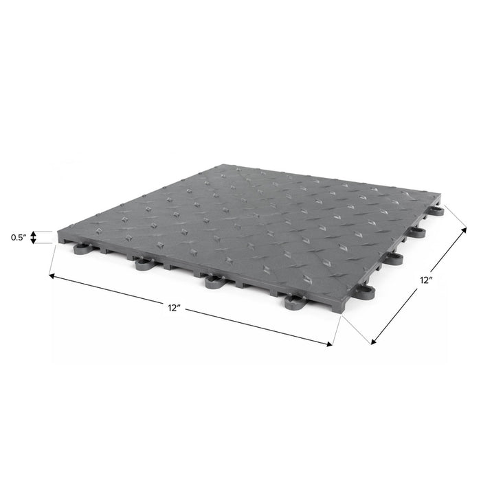NewAge Polypropylene Garage Flooring Tiles (48-Pack)-Dimensions