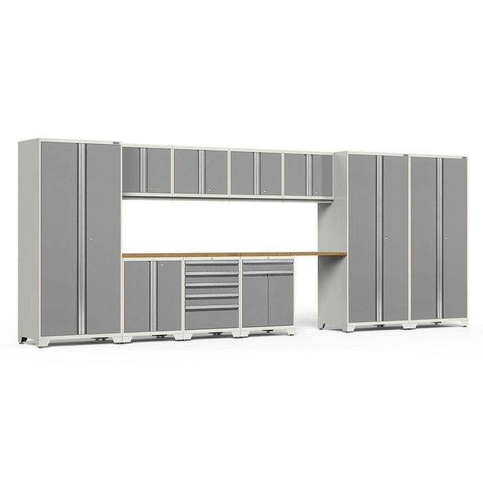NewAge Pro Series 12 Piece Cabinet Set with Lockers, Tool Drawer Cabinet, and 56 in. Worktop-