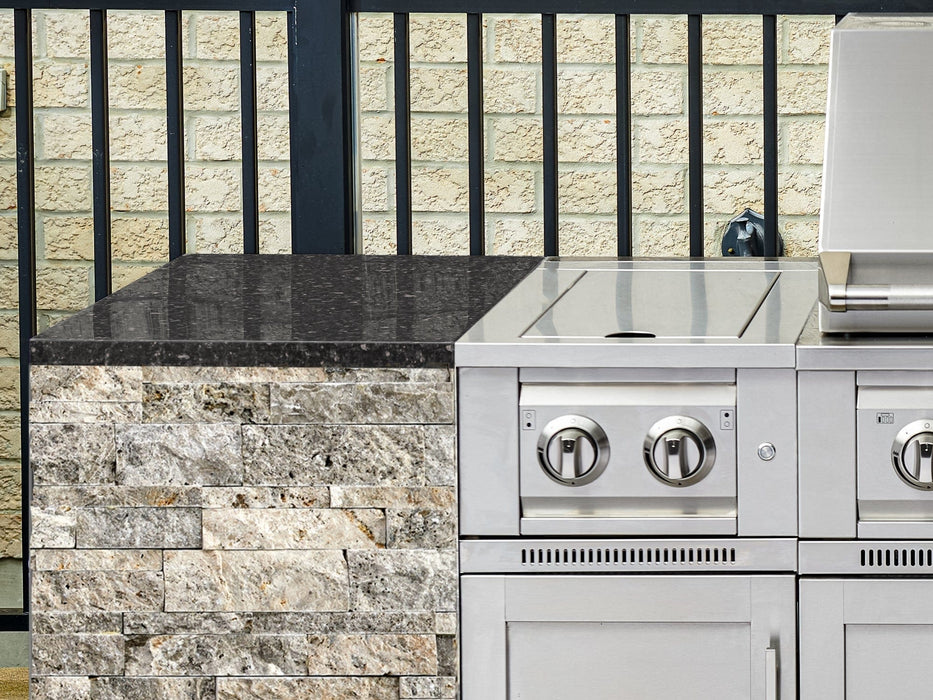 NewAge | Outdoor Kitchen Signature Series 8 Piece Cabinet Set with Grill, 3 Drawer, 1 Door and Dual Side Burner