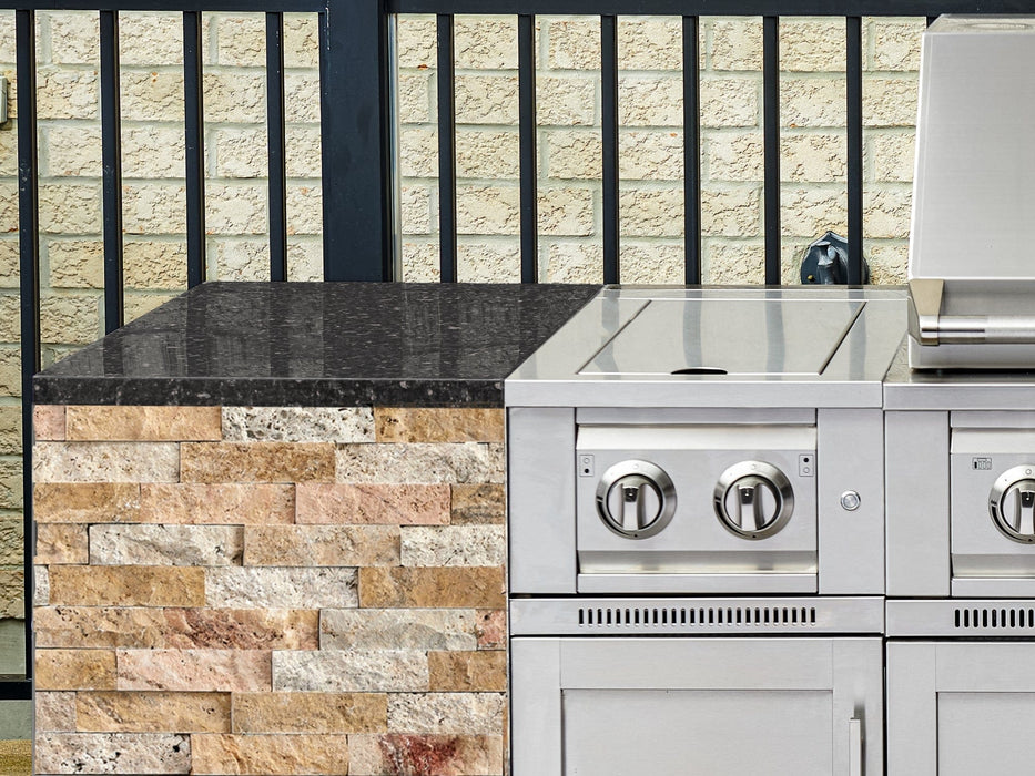 NewAge | Outdoor Kitchen Signature Series 11 Piece Cabinet Set With Dual Side Burner, Platinum Grill, Grill Cabinet and Sink Cabinet