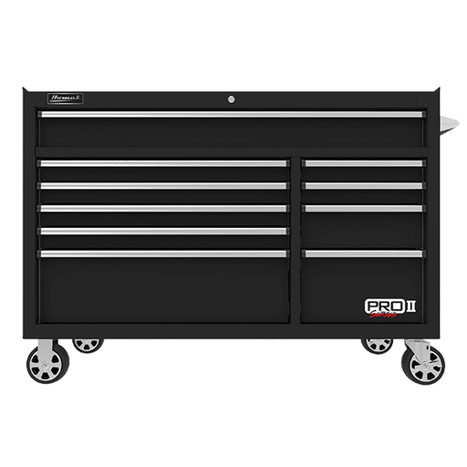Black Homak 54″ Pro II 10-Drawer Roller Cabinet