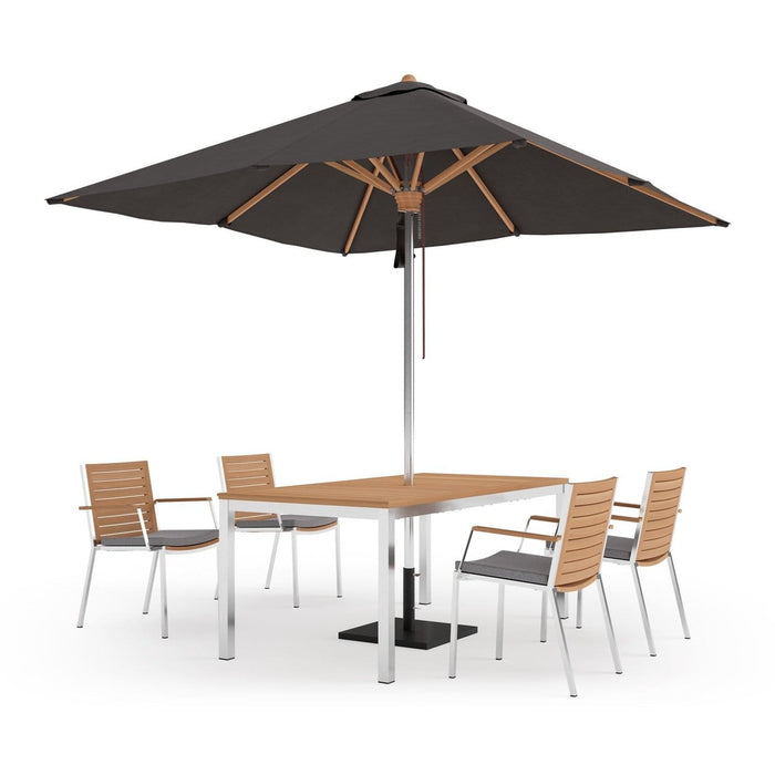 NewAge | Monterey 4 Seater Dining Set with 72 in. Table and Umbrella