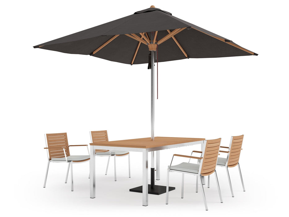 NewAge | Monterey 4 Seater Dining Set with 72 in. Table and Umbrella