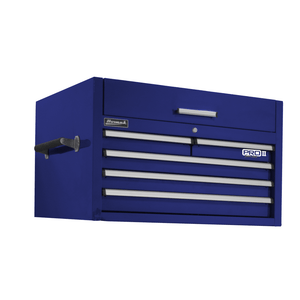 Midnight Blue Homak 36” Pro II Series 5 Drawer Top Chest