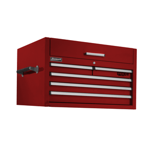 Dark Red Homak 36” Pro II Series 5 Drawer Top Chest