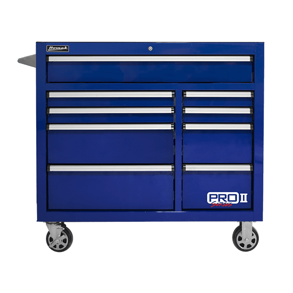 Homaco Racks Homak | 41” Pro II Series 9 Drawer Roller Cabinet — My Garage Supplies