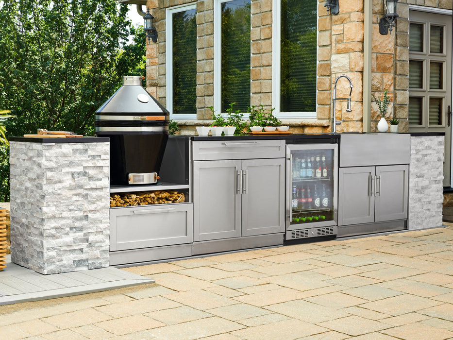 NewAge | Outdoor Kitchen Signature Series 6 Piece Cabinet Set with 3 Drawer and Grill Cabinet