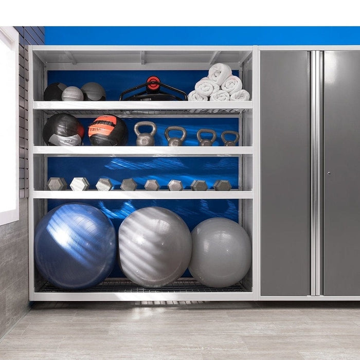 NewAge Pro Series 6 Piece Cabinet Set With Base, Wall Cabinet, Locker and Utility Cart