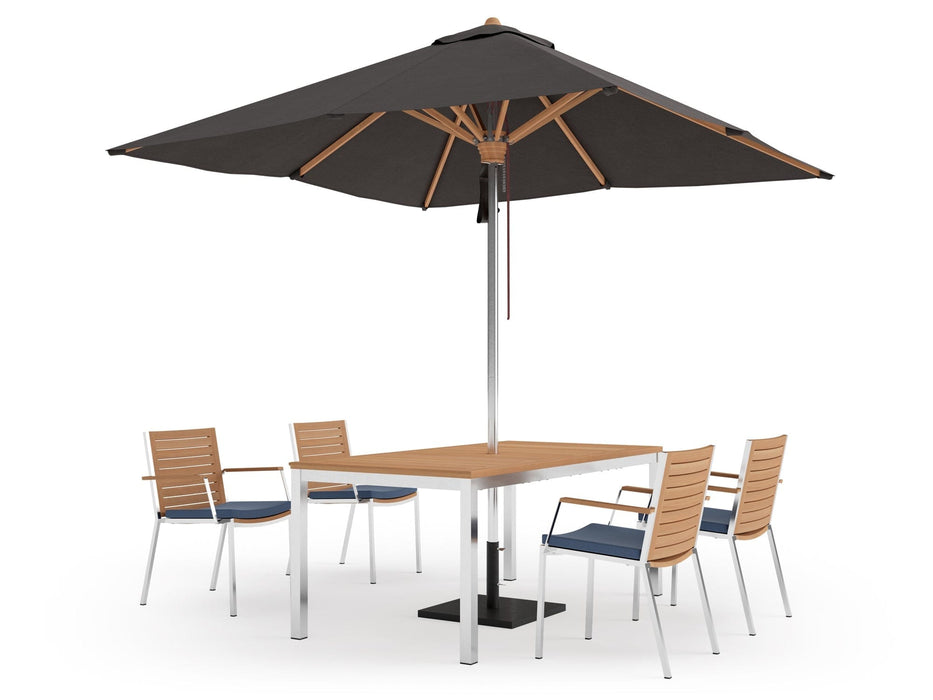 NewAge | Monterey 4 Seater Dining Set with 72 in. Table and Umbrella