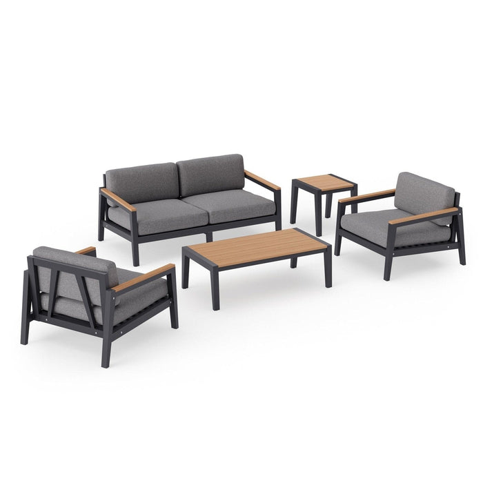 NewAge | Rhodes 4 Seater Chat Set with Coffee Table and Side Table