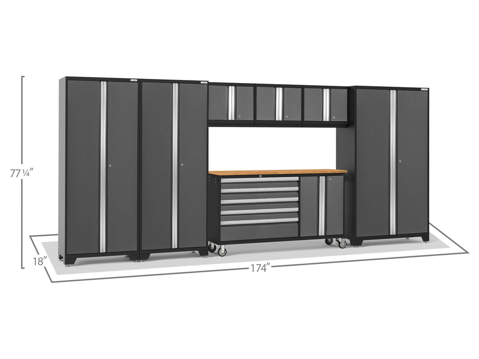 NewAge Bold Series 7 Piece Cabinet Set With Project Center, Wall Cabinets and Lockers