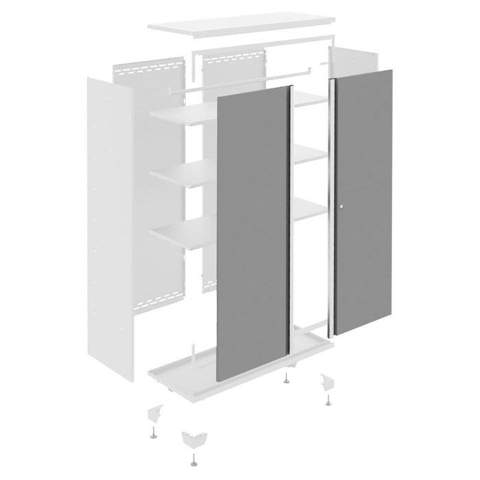 NewAge Bold Series 6 Piece Cabinet Set With Base, Wall Cabinets, 30 in. Locker and 48 in. RTA Locker