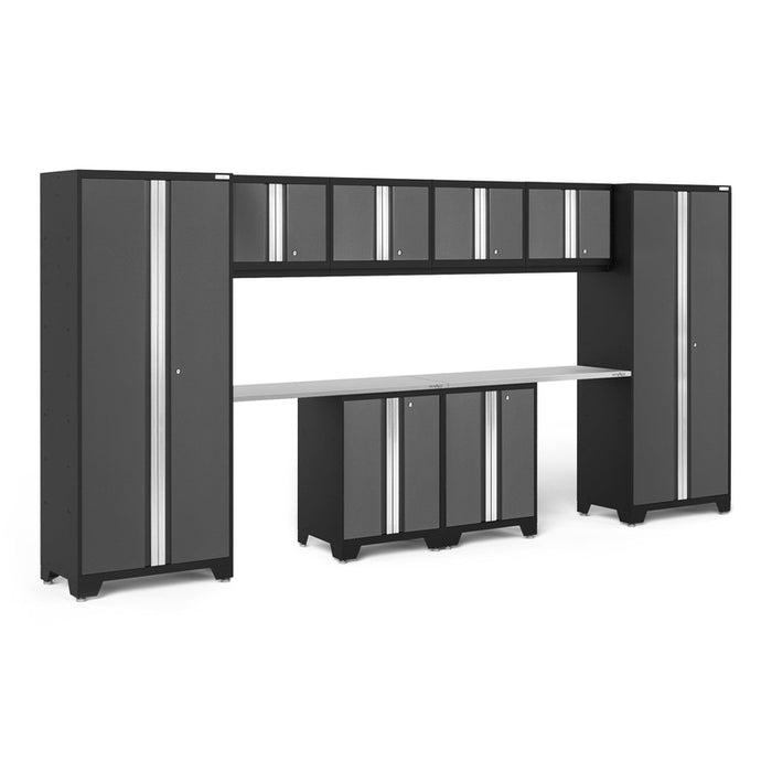 NewAge Bold Series 10 Piece Cabinet Set With Base, Wall Cabinet, 30 in. Locker and Worktop-