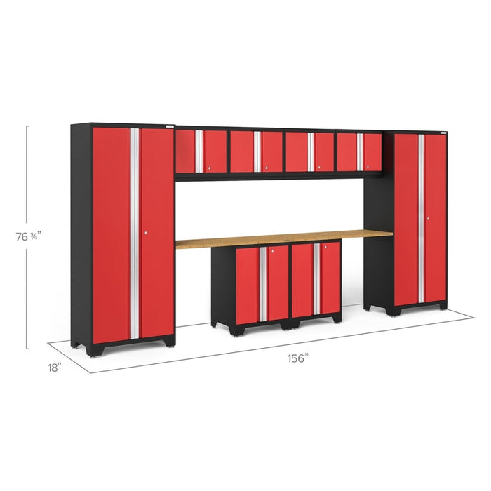 NewAge Bold Series 10 Piece Cabinet Set With Base, Wall Cabinet, 30 in. Locker and Worktop-