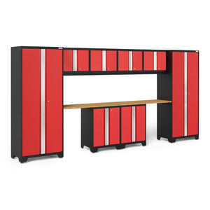 NewAge Bold Series 10 Piece Cabinet Set With Base, Wall Cabinet, 30 in. Locker and Worktop-