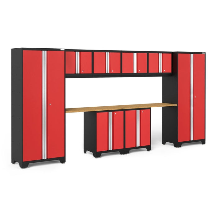 NewAge Bold Series 10 Piece Cabinet Set With Base, Wall Cabinet, 30 in. Locker and Worktop-