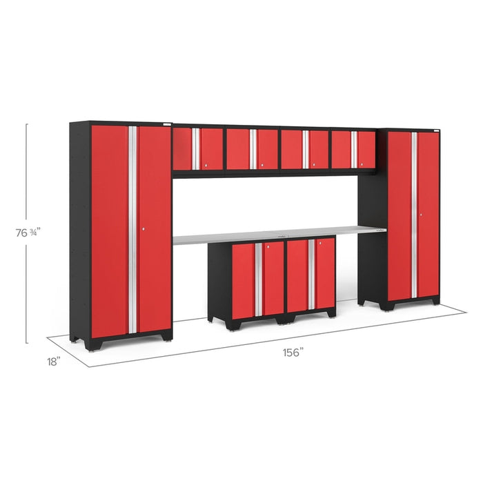 NewAge Bold Series 10 Piece Cabinet Set With Base, Wall Cabinet, 30 in. Locker and Worktop-