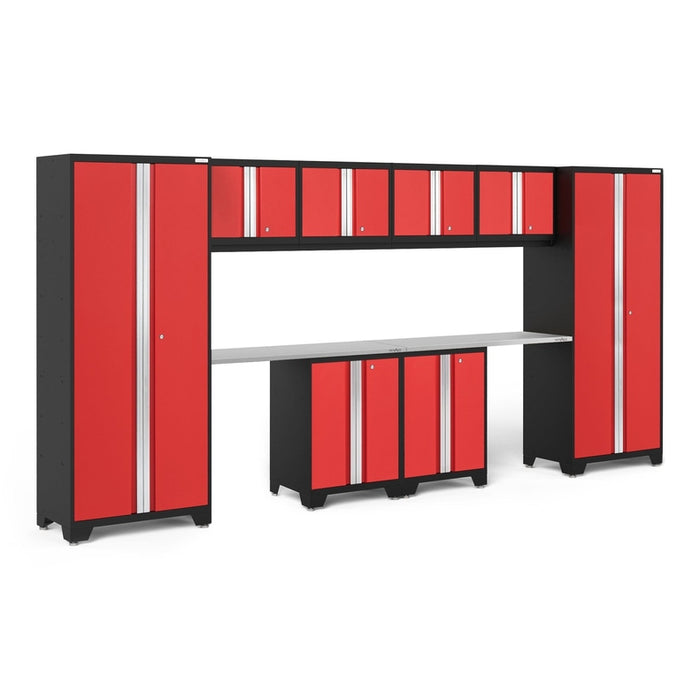 NewAge Bold Series 10 Piece Cabinet Set With Base, Wall Cabinet, 30 in. Locker and Worktop-
